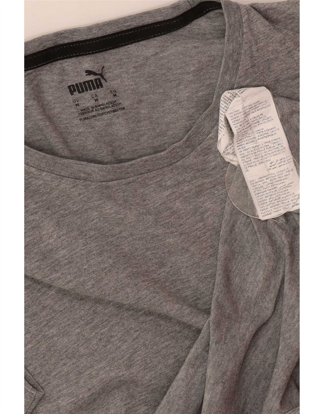 Tricou pentru bărbați Puma Top din bumbac cu pete gri mediu