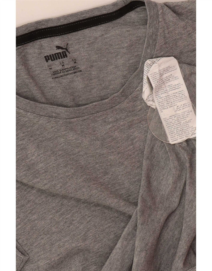 Tricou pentru bărbați Puma Top din bumbac cu pete gri mediu