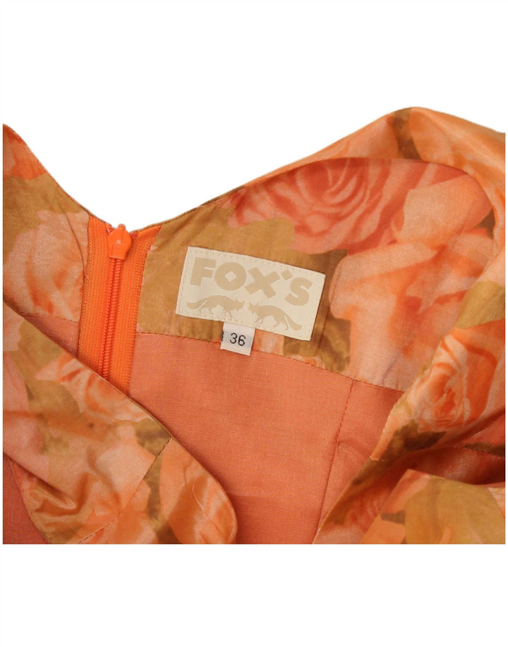 Rochie Fox's pentru femei, fără mâneci, EU 36, portocaliu, florală
