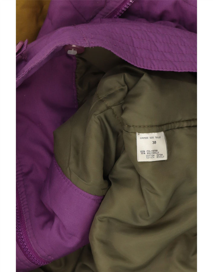 VINTAGE Womens Hooded Windbreaker Jacket EU 38 Medium Purple Polyester Vintage Vintage and Second-Hand Vintage from Messina Hembry 