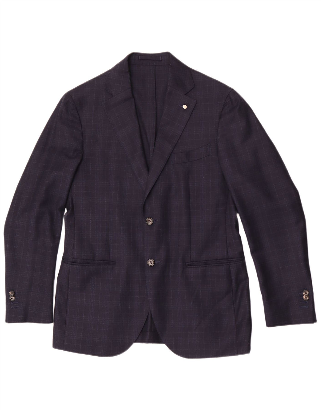 Jachetă blazer pentru bărbați Ermenegildo Zegna Heritage UK 38 Medium Bleumarin Check