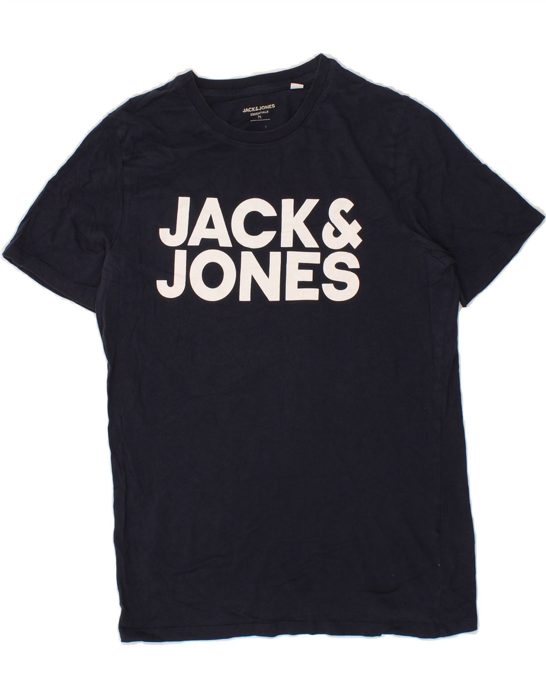 JACK & JONES Mens Graphic T-Shirt Top Medium Navy Blue Cotton Vintage Jack & Jones and Second-Hand Jack & Jones from Messina Hembry 