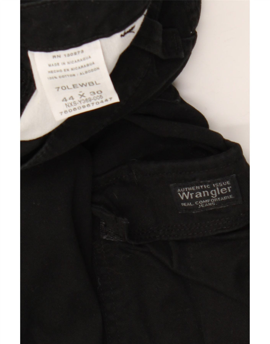 Pantaloni cargo drepti pentru bărbați Wrangler W44 L30 bumbac negru