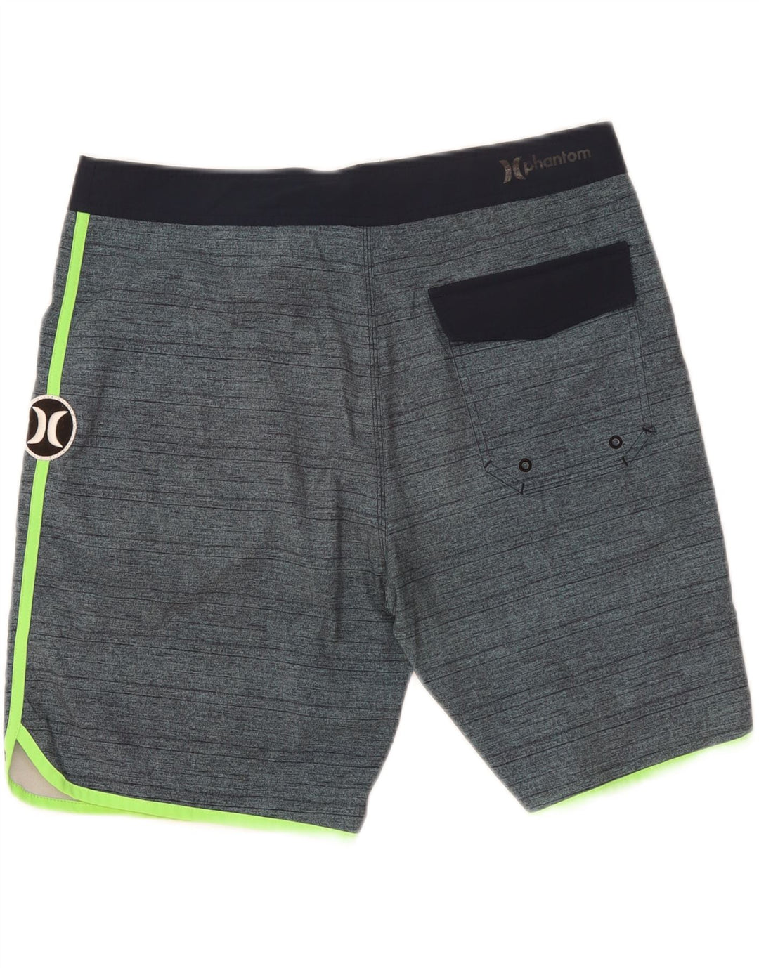 Pantaloni scurți de înot grafic pentru bărbați Hurley, poliester cu dungi mari, albastre