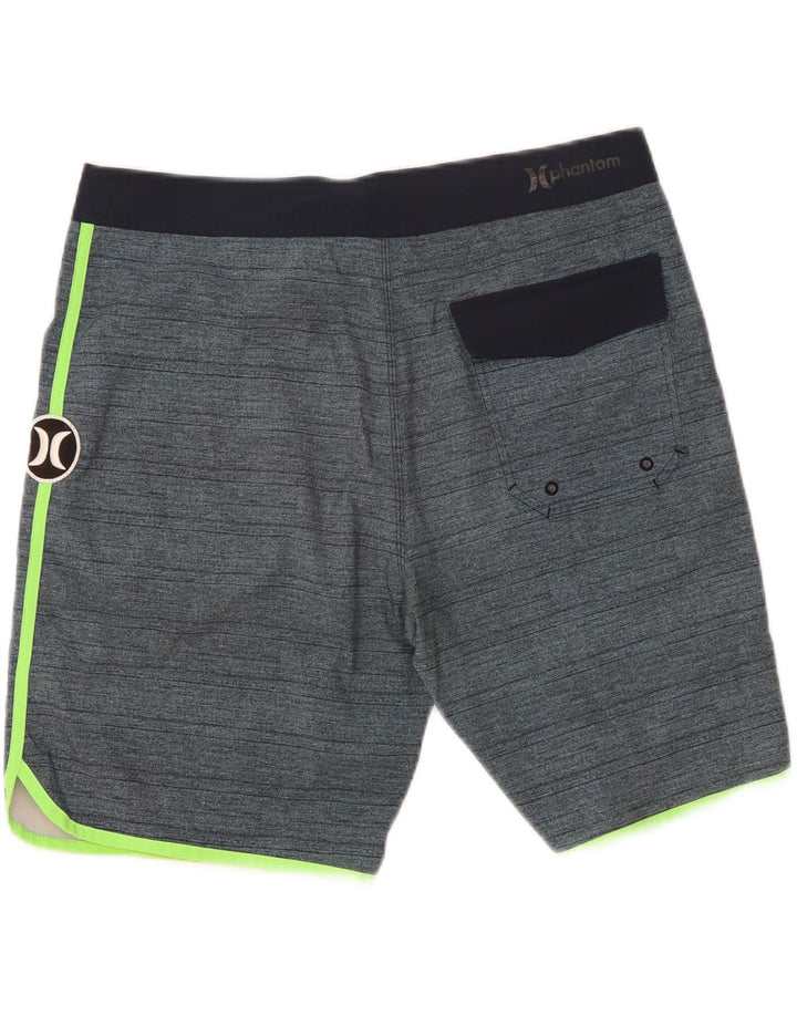 Pantaloni scurți de înot grafic pentru bărbați Hurley, poliester cu dungi mari, albastre