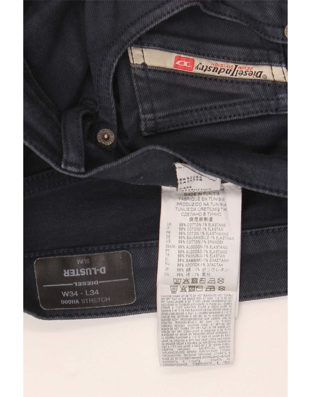 Blugi subțiri D-Luster Diesel pentru bărbați L34 L34 Bumbac bleumarin