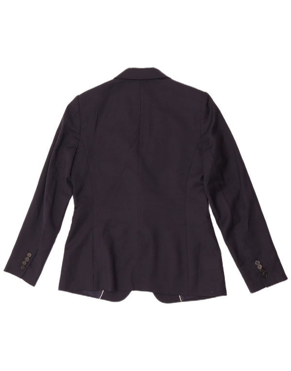 Massimo Dutti Jachetă Blazer Femei 1 Buton EU 40 Medium Bleumarin Lână