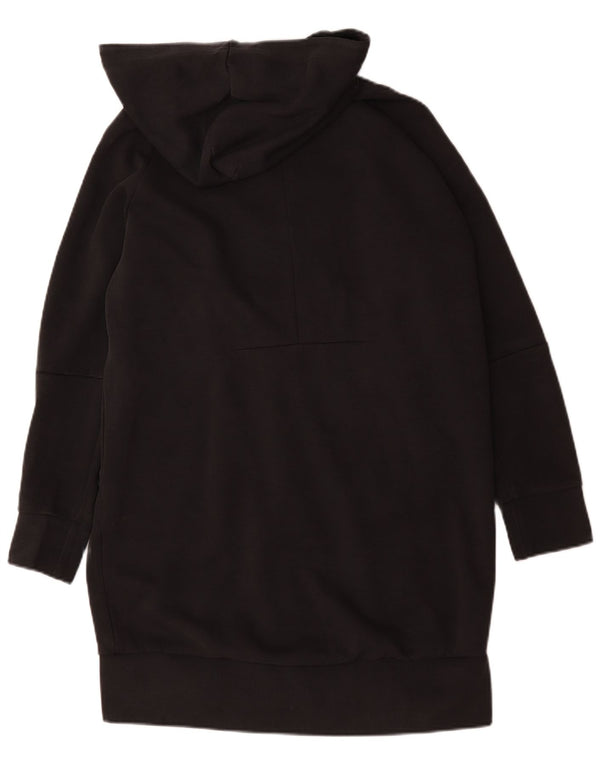 Pulover Adidas Longline, cu fermoar, pentru femei, UK 12/14, bumbac mediu negru