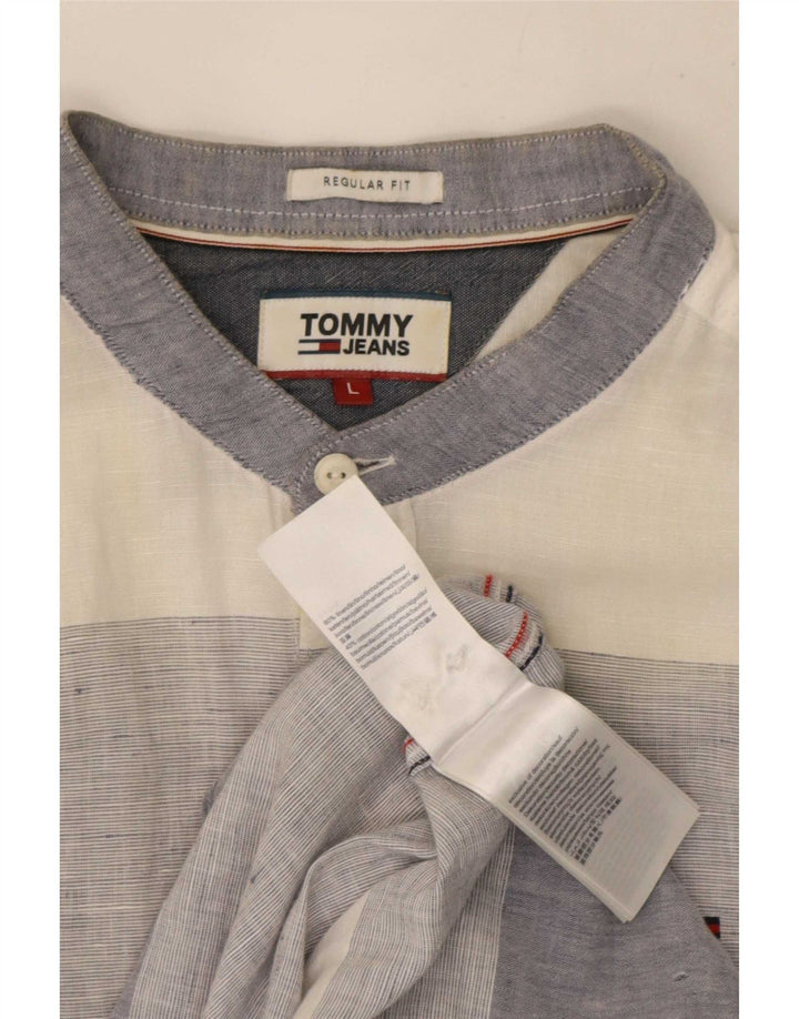 Cămașă pentru bărbați Tommy Hilfiger, cu tăiere obișnuită, mare, cu dungi multicolore