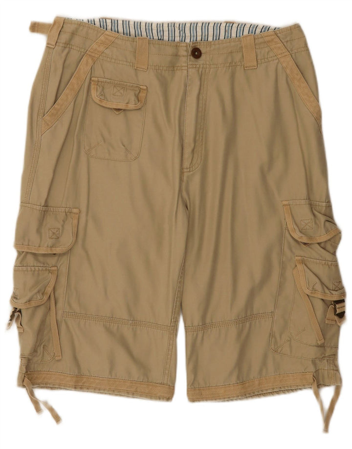 Pantaloni scurți cargo pentru bărbați Russell Athletic, mari W34, bumbac, bej