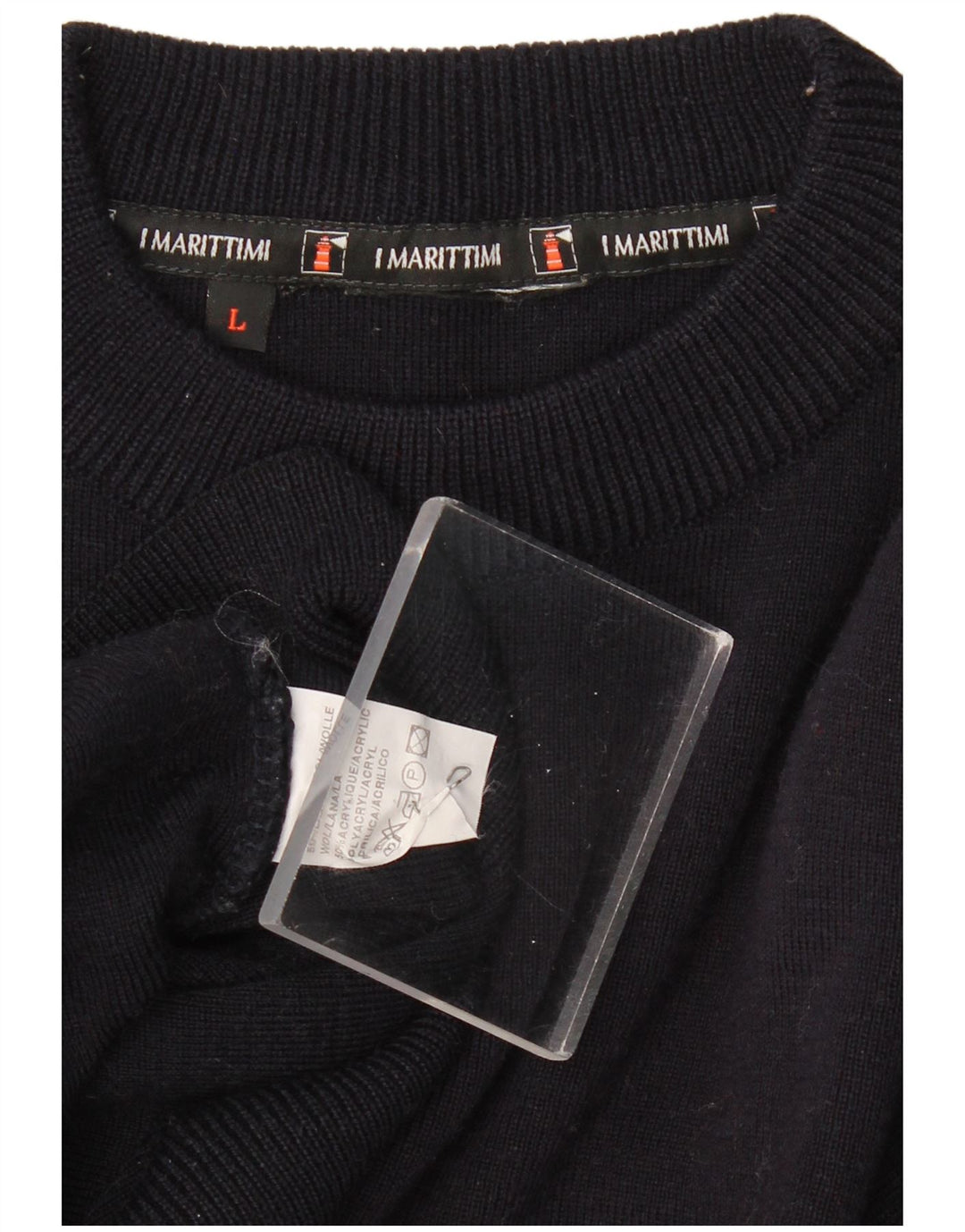 Pulover VINTAGE pentru bărbați, cu gât crew, bumbac mare, albastru bleumarin