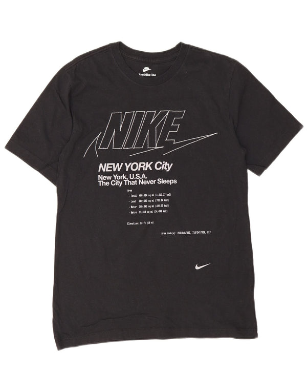 Tricou grafic Nike pentru bărbați New York City Top, bumbac mediu negru