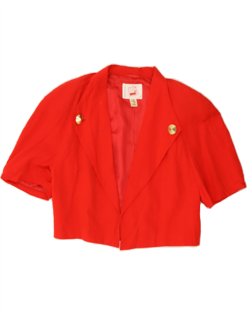 MONDI Womens Bolero Jacket EU 40 Medium Red Viscose Vintage Mondi and Second-Hand Mondi from Messina Hembry 