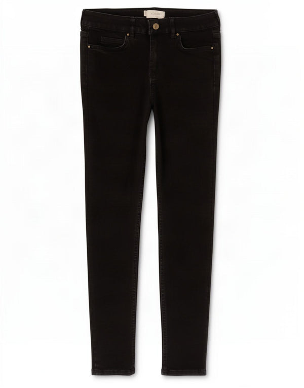 Hobbs Womens Skinny Jeans UK 6 XS W26 L26 Black Cotton