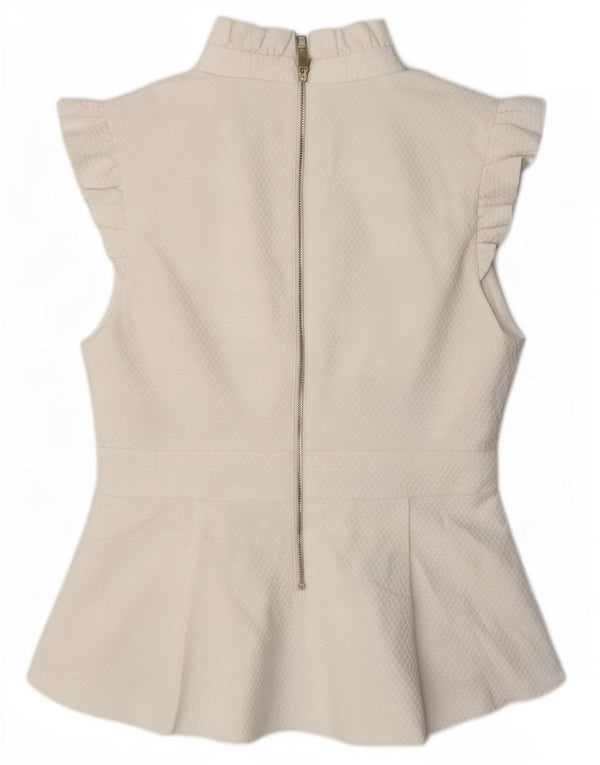 Bluză Ted Baker pentru femei Top Mărimea 4 Poliester alb mare