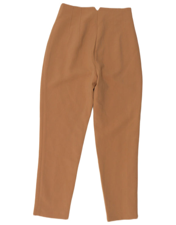 Pantaloni chino conici pentru femei Zara Mici L26 L26 Maro Poliester