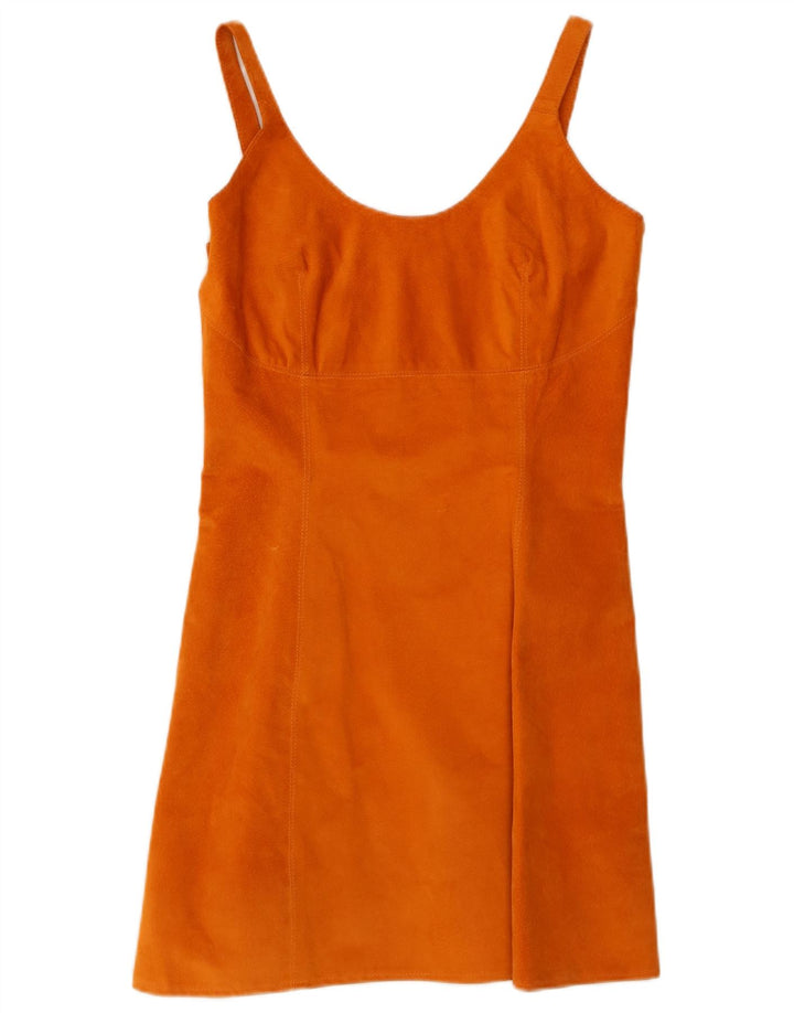 Rochie Conbipel Femei din piele intoarsa IT 42 Medium Orange Piele