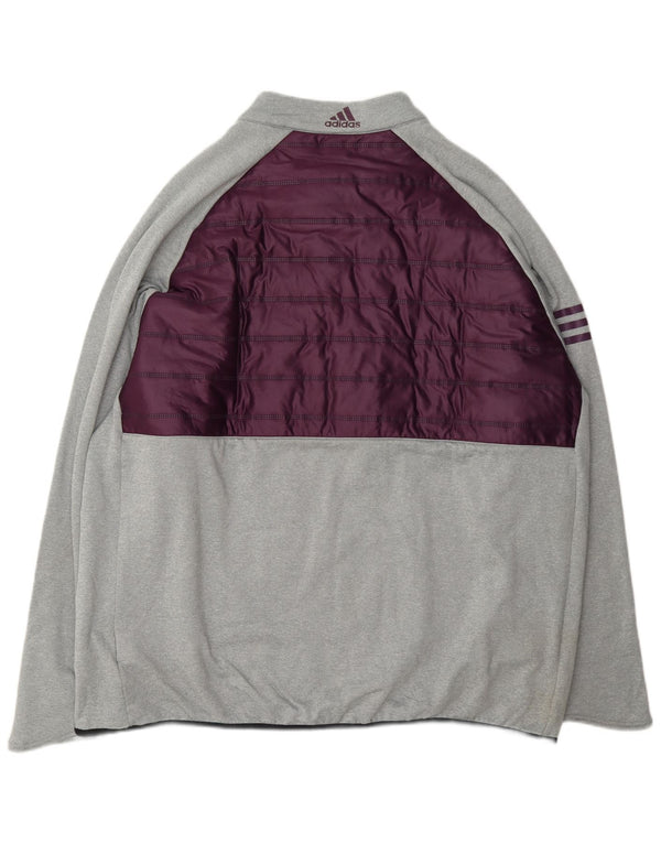 Trening pentru bărbați Adidas, cu fermoar și gât, 2XL, poliester color bloc