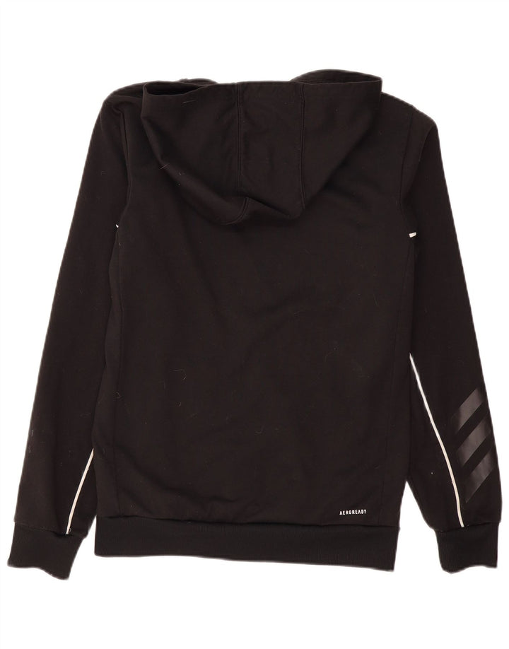 Pulover Adidas Aeroready Zip pentru bărbați, poliester negru mic
