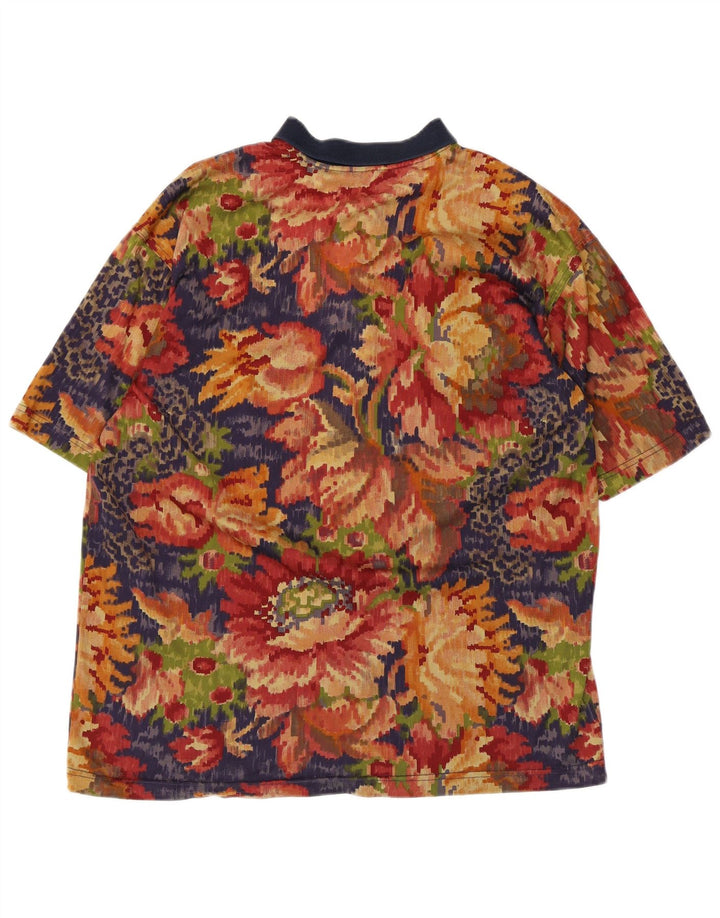 Cămașă polo pentru bărbați Paul & Shark, bumbac floral multicolor mare