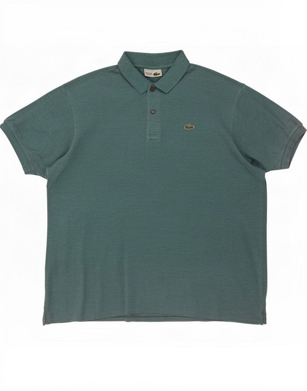 Tricou polo Lacoste pentru bărbați, mărimea 7, 2XL, bumbac pete albastru