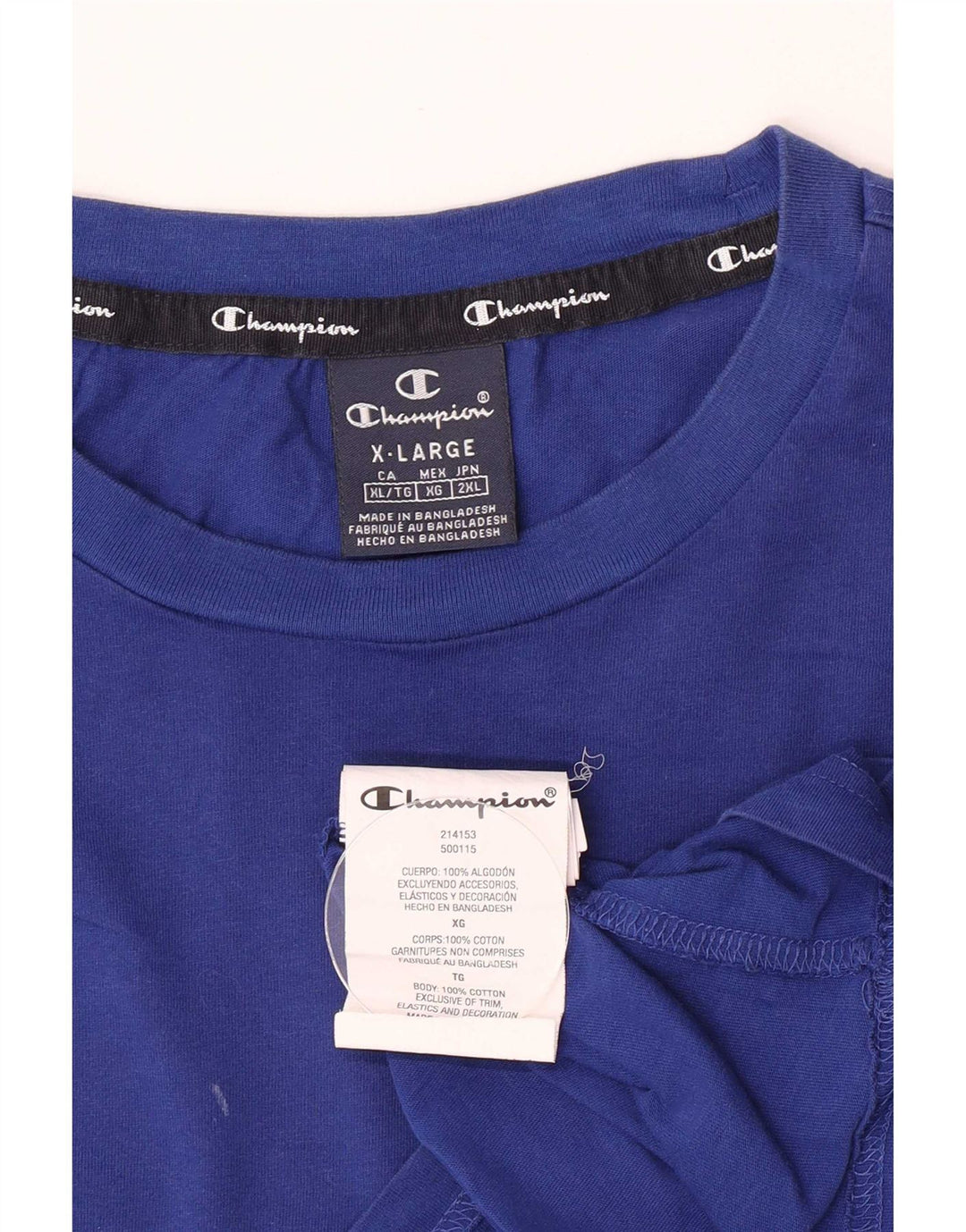 Tricou Bărbați Champion Top XL Bumbac Albastru