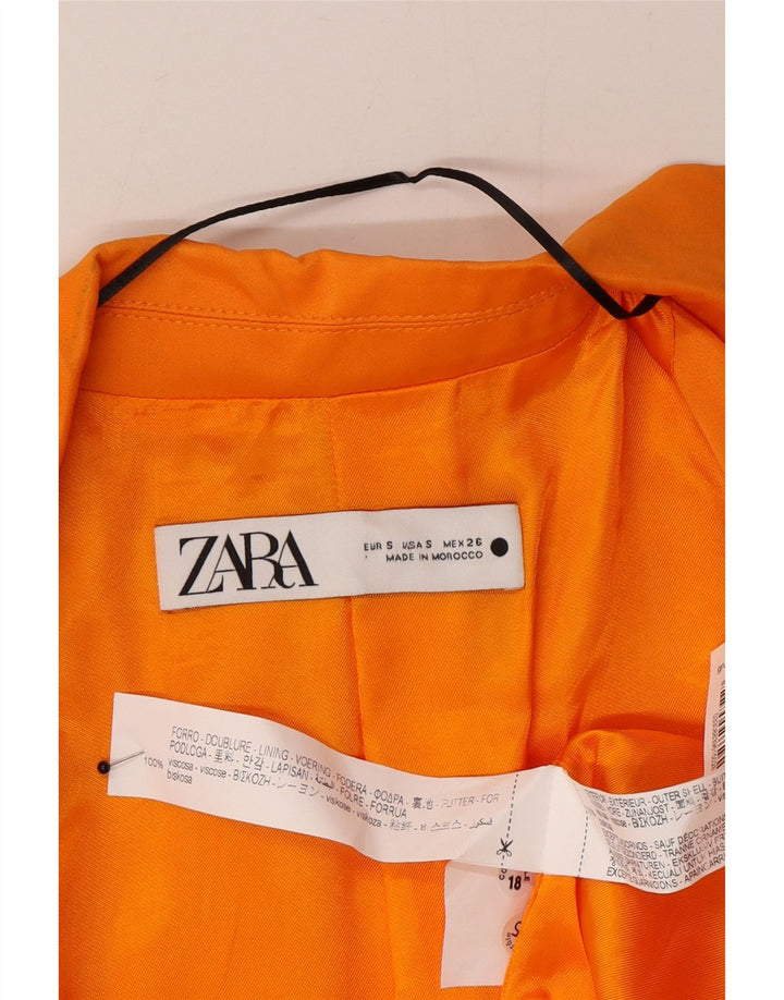 Jachetă pentru femei Zara supradimensionată cu 2 nasturi, UK 10, viscoză portocalie mică