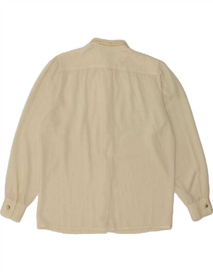 DEL MOD Womens Shirt Blouse UK 18 XL Beige Polyester Vintage Del Mod and Second-Hand Del Mod from Messina Hembry 