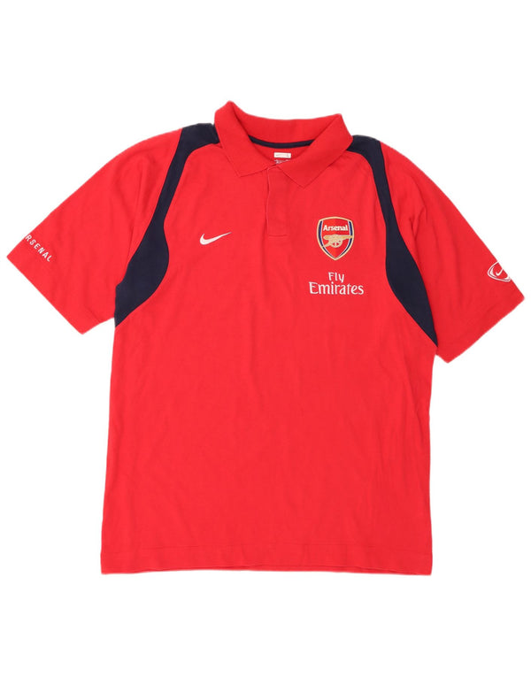 Tricou polo Nike Arsenal Graphic pentru bărbați Marea Britanie 42/44, roșu mare, bloc de culoare
