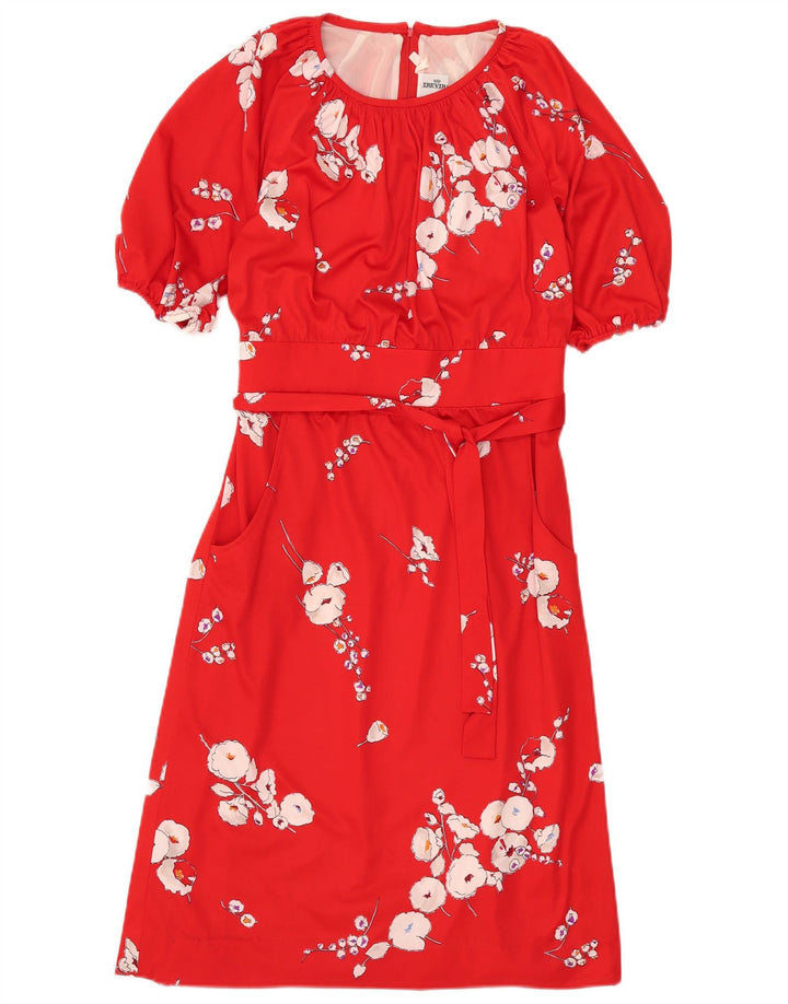 Rochie A-Line Trevira pentru femei IT 40 Poliester Floral Roșu Mic