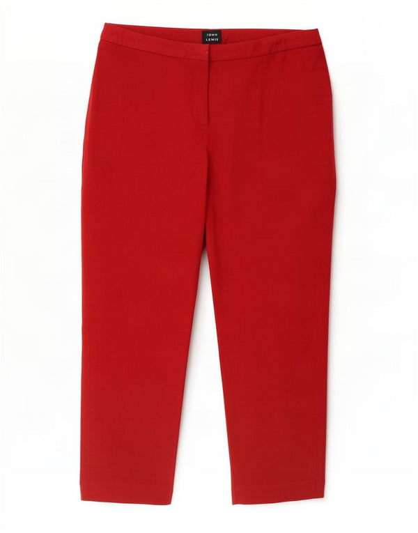 Pantaloni casual drepti pentru femei John Lewis UK 12 Medium W30 L26 Burgundy