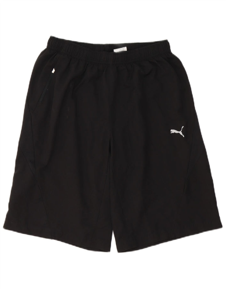 Pantaloni scurți sport Puma pentru bărbați, poliester mediu negru