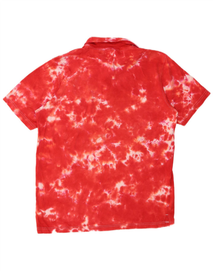 Tricou polo pentru bărbați PUMA mare, roșu Tie Dye