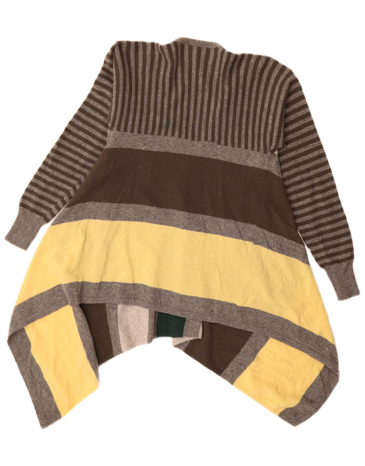 Pulover cu decolteu în V Benetton pentru femei UK 10, cu dungi mici, multicolore