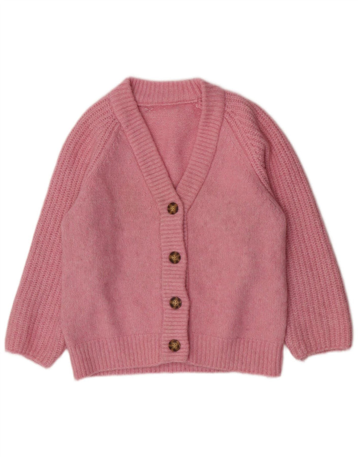 Pulover Cardigan Vintage pentru Damă UK 14 Roz Mediu