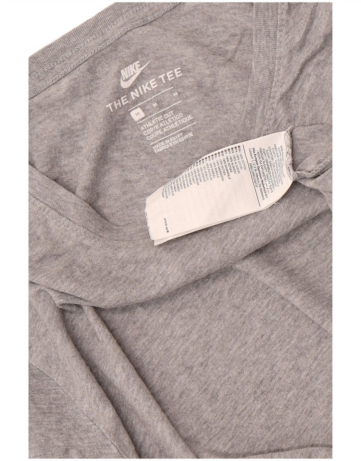 Tricou cu croi atletic Nike pentru bărbați Top, bumbac cu pete gri mediu