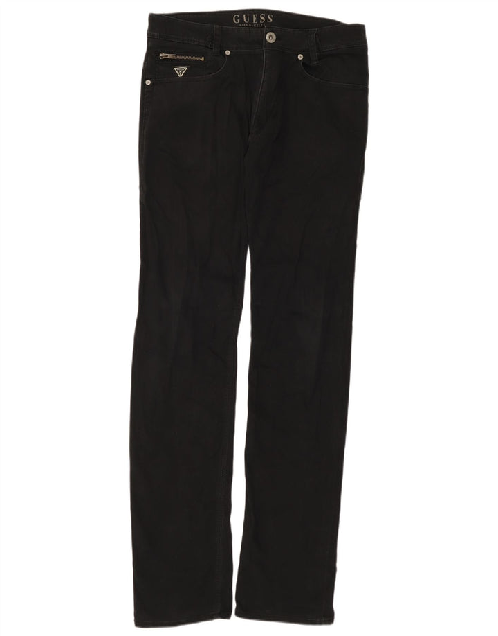 Blugi slim pentru femei Guess W30 L34 bumbac negru
