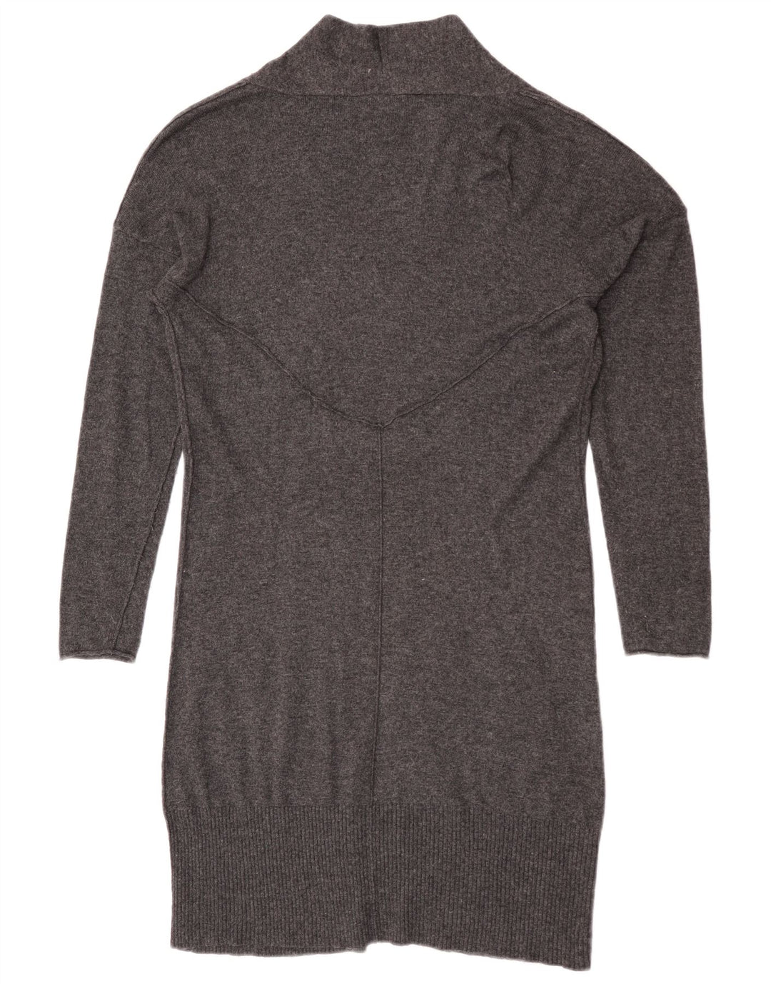 White Stuff Pulover cardigan deschis pentru femei cu paragate UK 14 Medium Gri Viscose