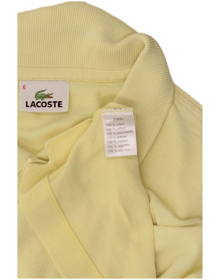 LACOSTE Mens Polo Shirt Size XL Yellow Cotton