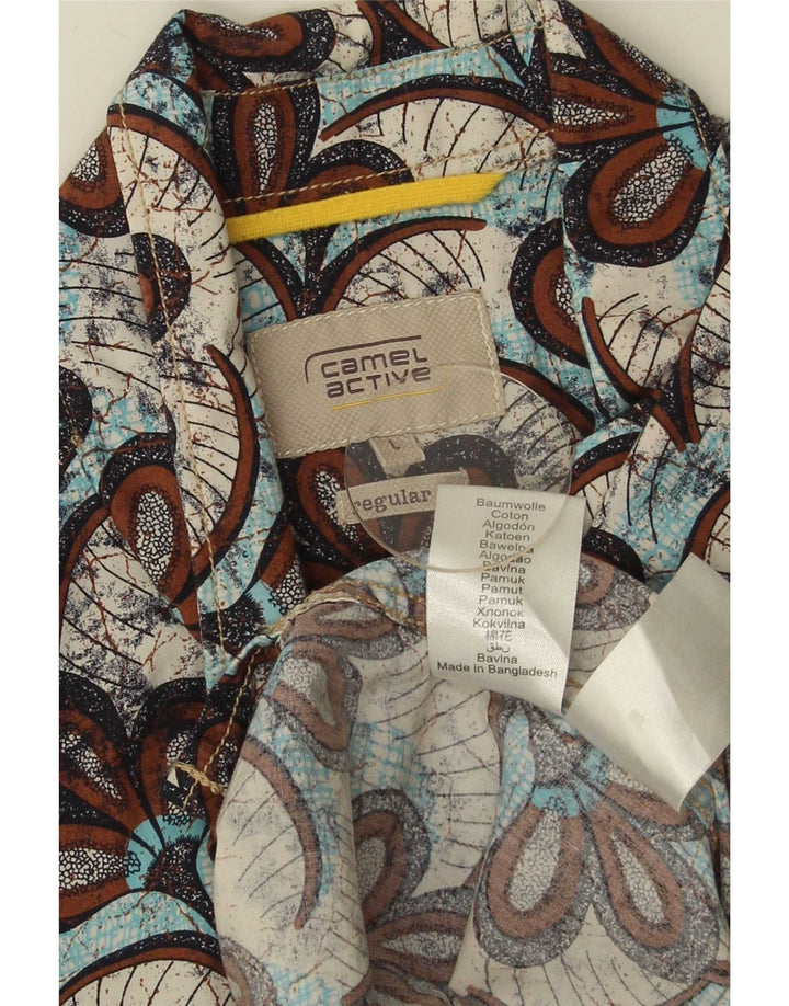 Camel Active pentru bărbați, cu mânecă scurtă, cu formă regulată, mare, multicoloră, florală