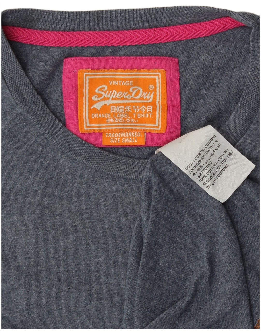 SUPERDRY tricou pentru bărbați Top mic din bumbac bleumarin