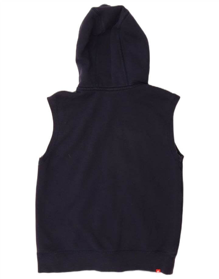 Pulover NIKE pentru femei, fără mâneci, cu fermoar, cu glugă, UK 16, mare, bleumarin, bumbac