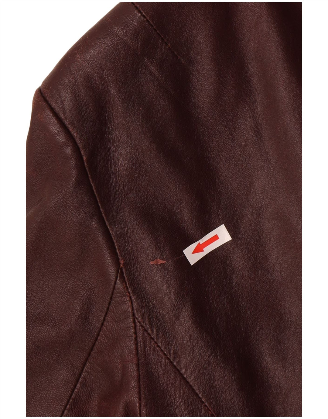 Palton de piele Alfa pentru femei UK 10 Mic din piele de culoare burgundă