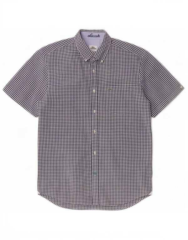 Cămașă cu mânecă scurtă pentru bărbați Lacoste Mărimea 40 Medium Bleumarin Vichy