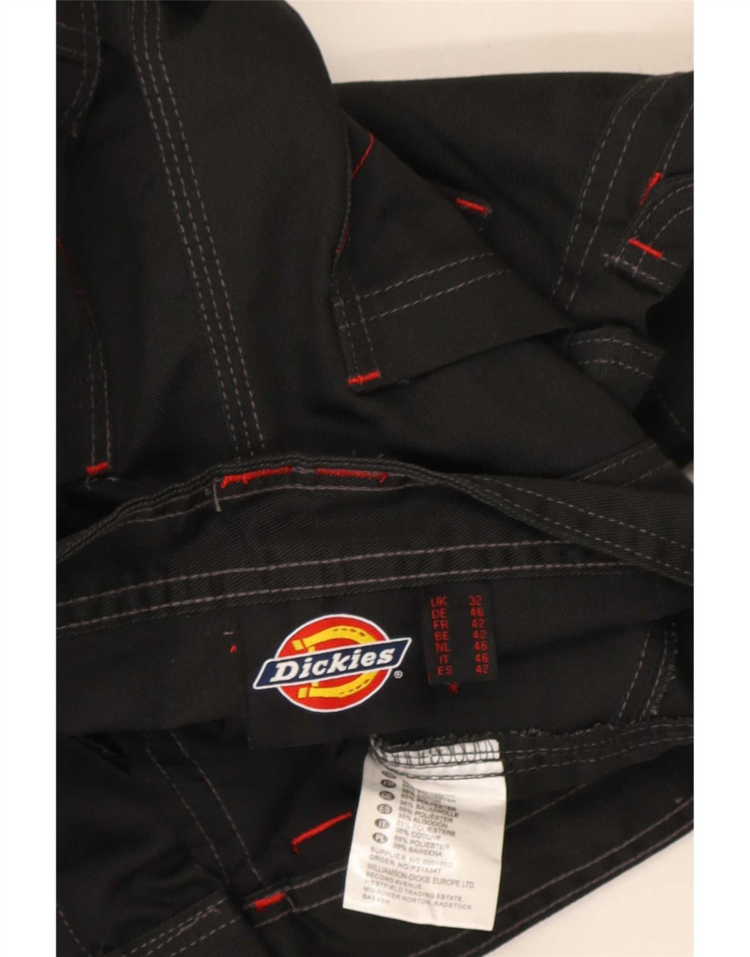 Pantaloni scurți cargo Dickies pentru bărbați W32 Poliester mediu negru