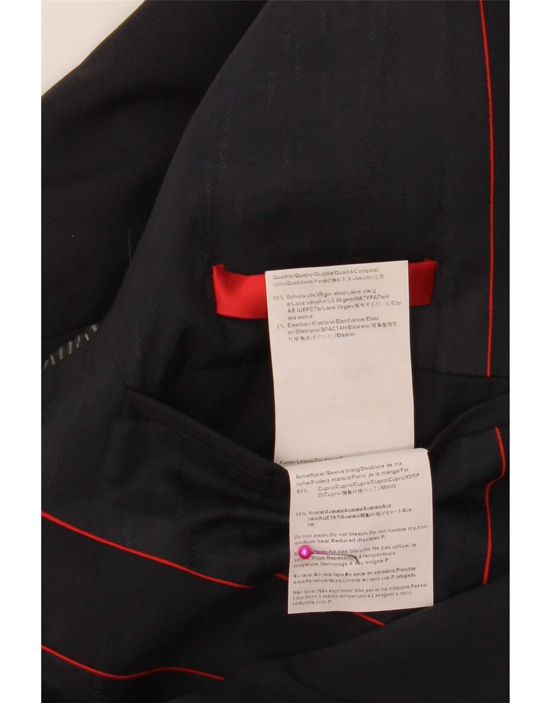 Blazer pentru bărbați Hugo Boss, cu 2 nasturi, UK 50 mare, lână bleumarin