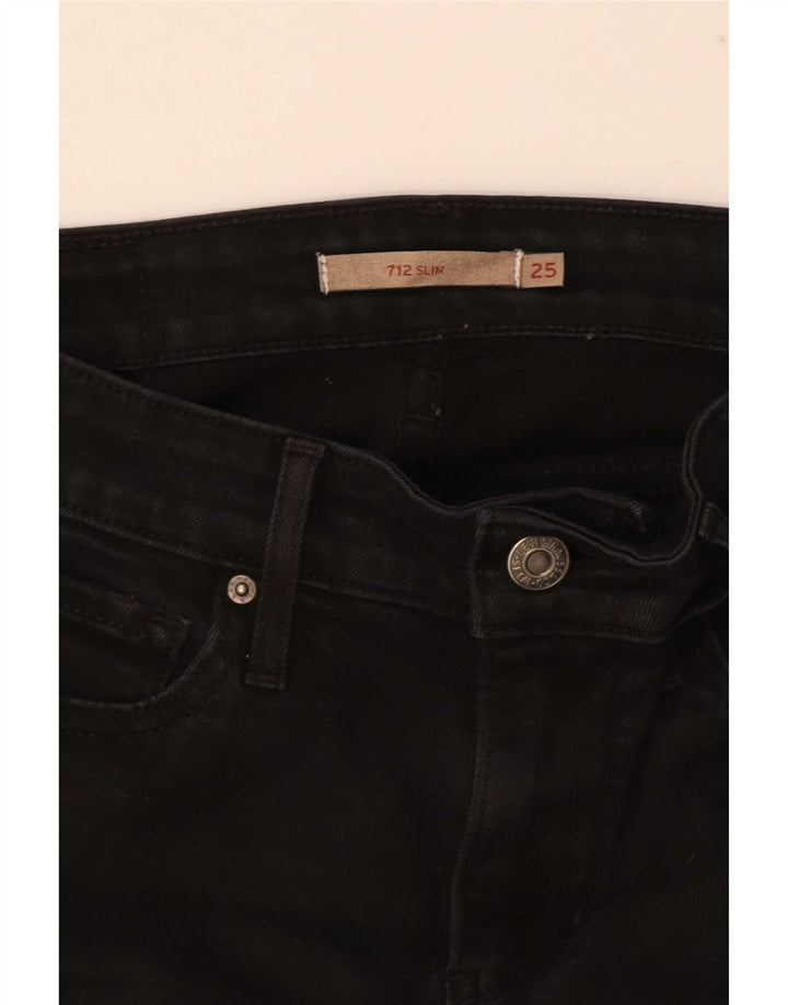 Blugi Levi's 712 Slim pentru femei W25 L29 negri