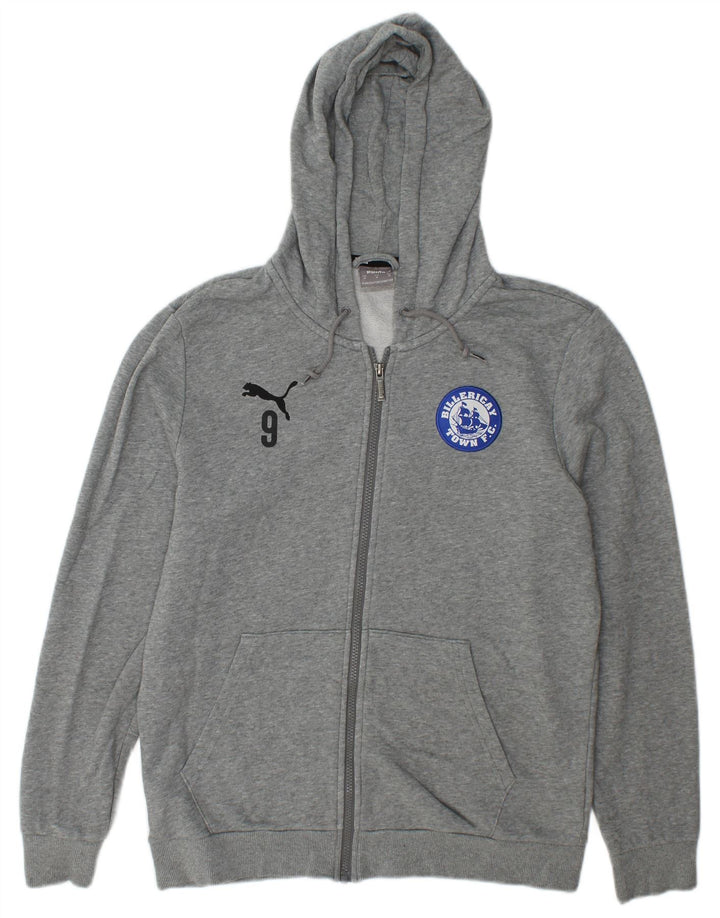 Pulover Puma Graphic Zip pentru bărbați, bumbac, gri mediu