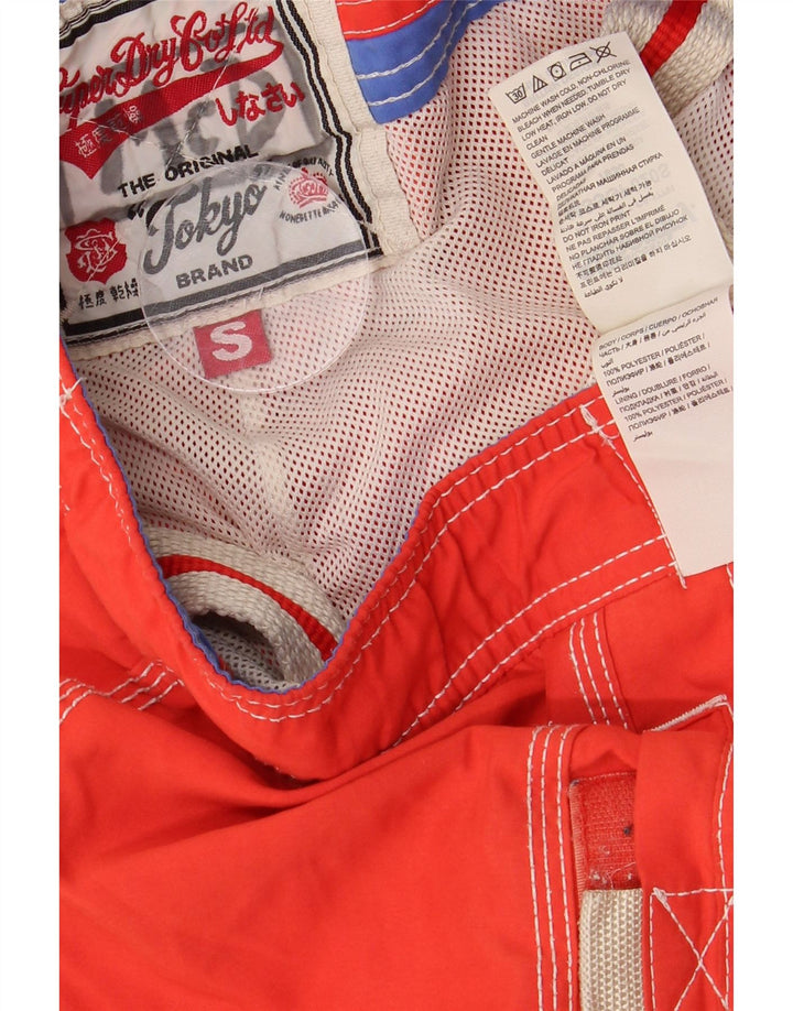 Pantaloni scurți de înot grafic pentru bărbați SUPERDRY, roșu, poliester color bloc