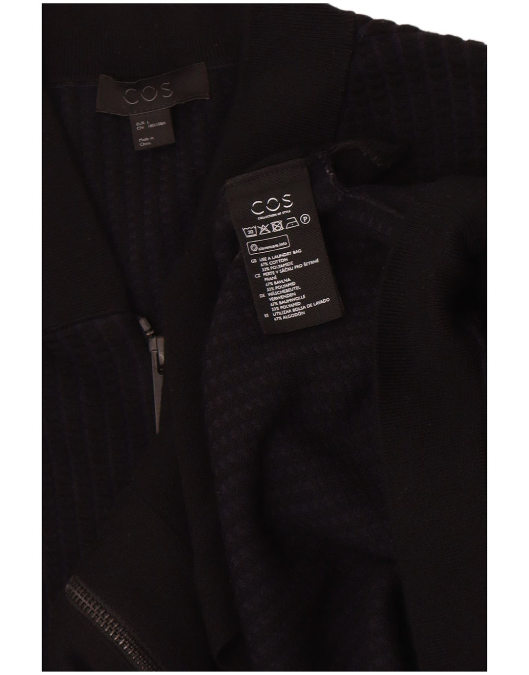 Pulover cardigan pentru bărbați Cos, bumbac negru mare
